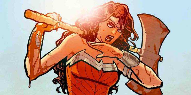 Wonder-Woman-and-her-axe-covered-in-blood