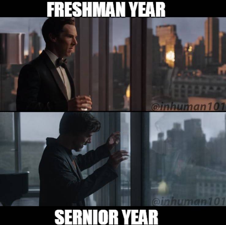 Freshman Senior Doctor Strange Meme