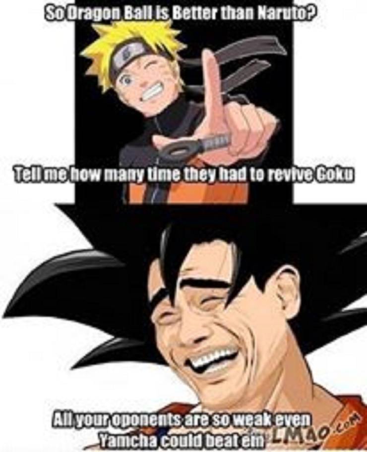Ka Meme Ha Me Ha 22 Hilarious Dragon Ball Vs Naruto Memes Cbr