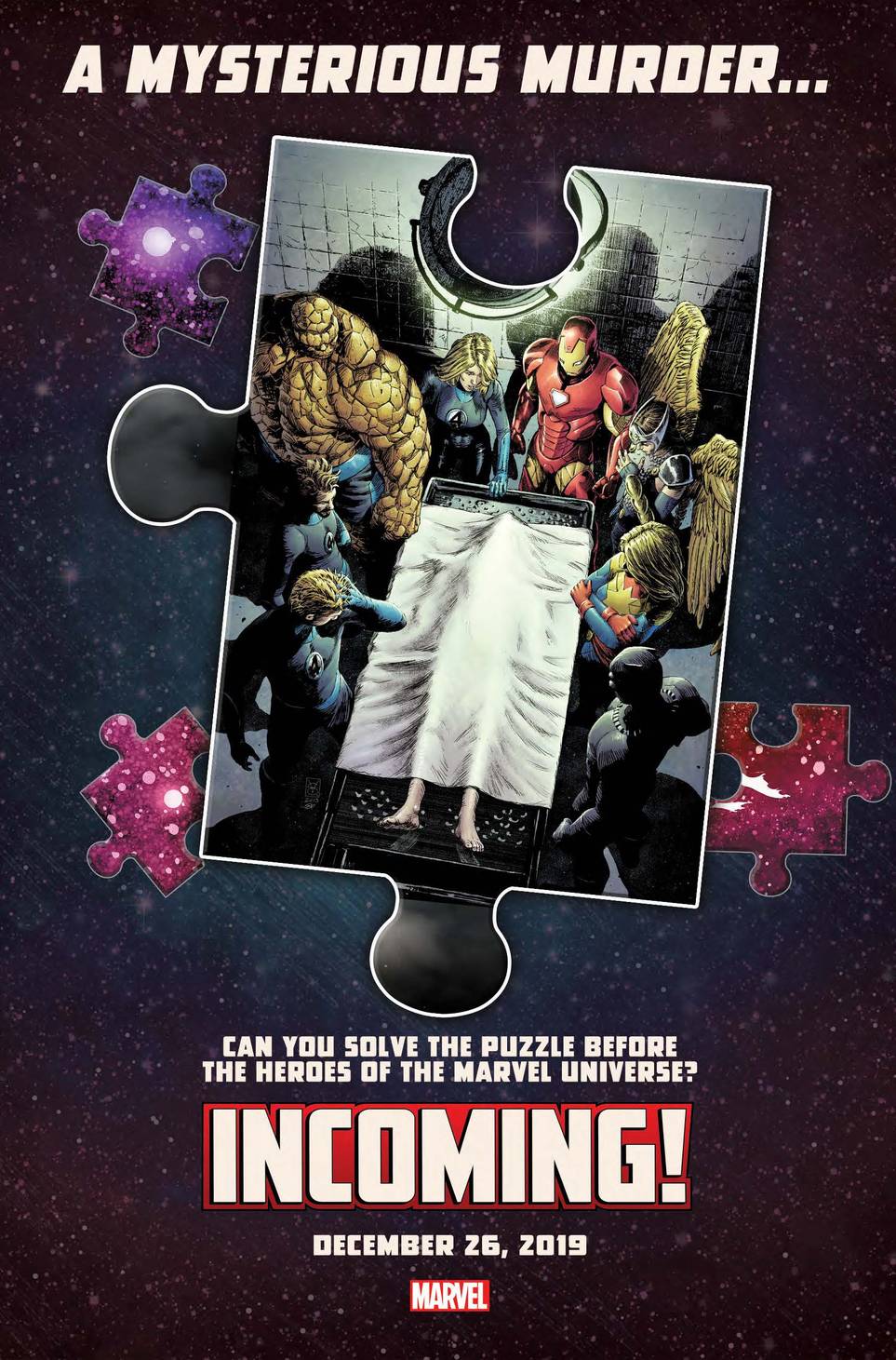 O Universo Marvel terá um assassinato misterioso em suas mãos. 2 capa que mostra o teaser