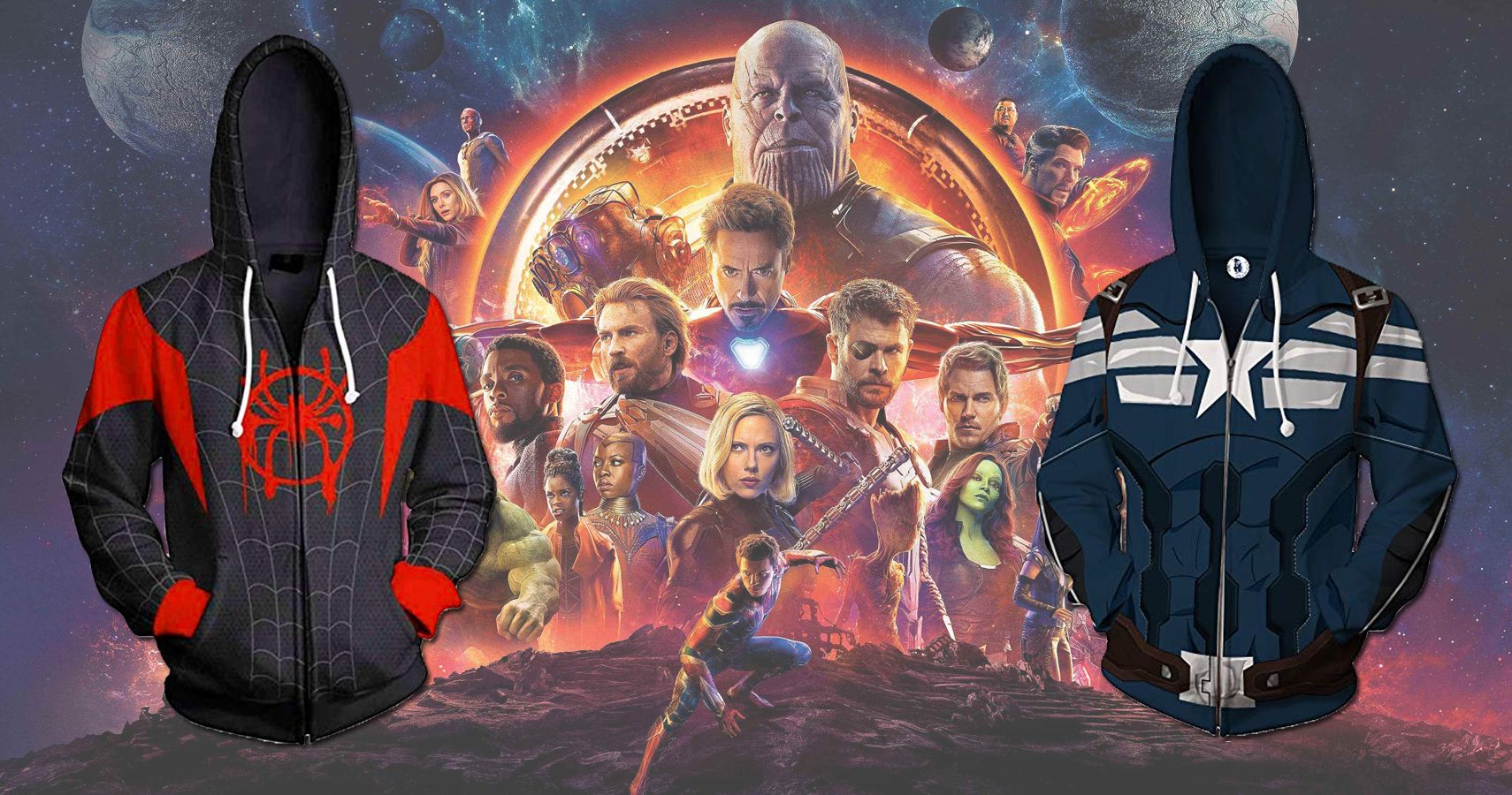 marvel costume hoodies