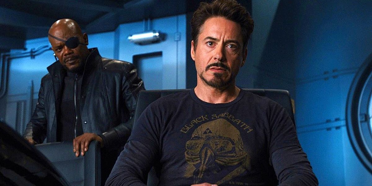 Nick Fury and Tony Stark in Avengers