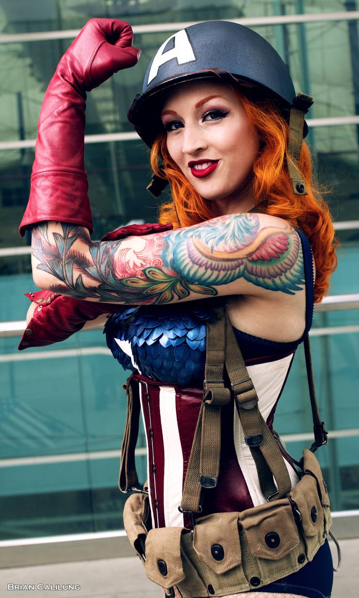 female captain america cosplay 3
