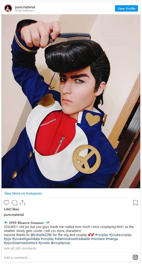 Jojo S Bizarre Adventure 10 Josuke Higashikata Cosplays That Are Way Cool