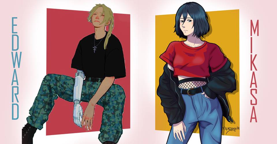 10 Fan Art Picture Of Anime Heroes In Modern Day Outfit Fan Art,Anime Nose Drawing Front View
