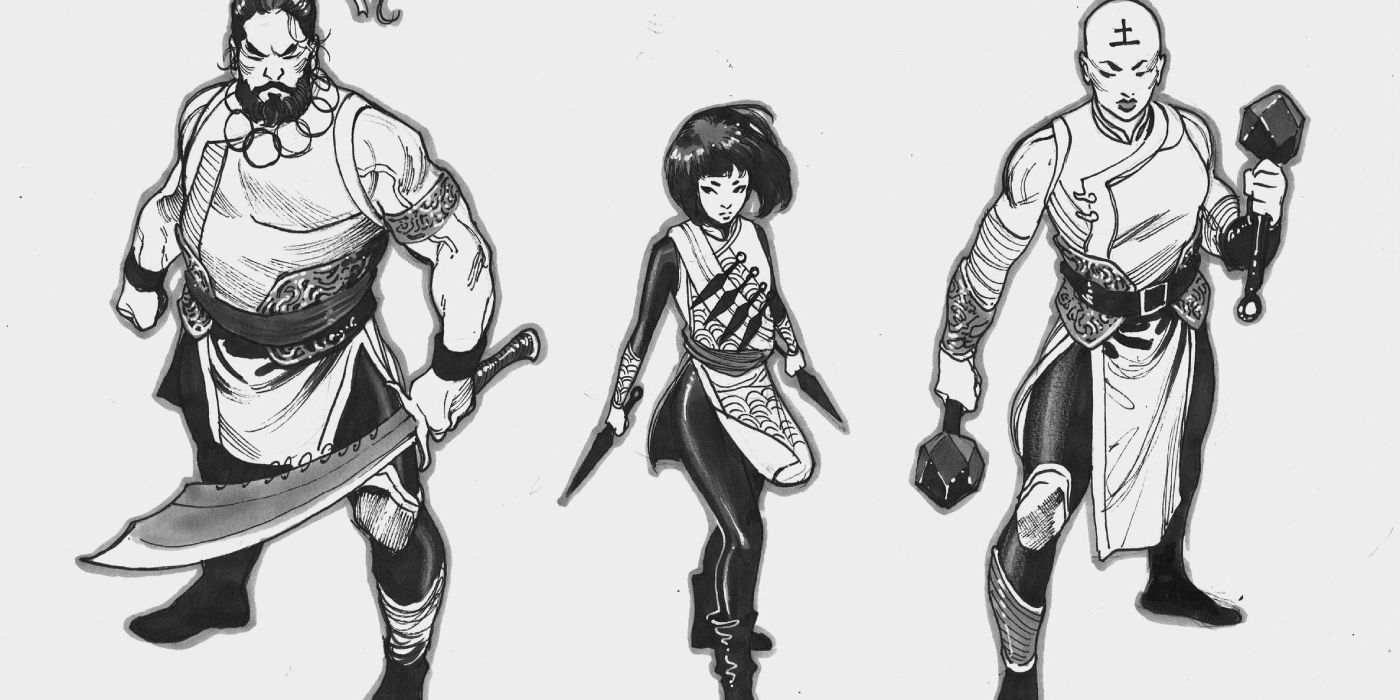ShangChi Character Designs Showcase the Five Weapons Society