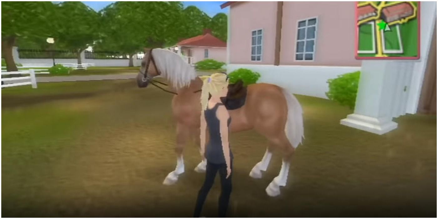 man plays barbie horse adventures