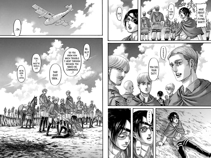 Attack On Titan Chapter 132 Kills Another Veteran Character And This One Really Stings One of my favorite panels in the manga~ i'm really disappointed how this scene looks in the anime. attack on titan chapter 132 kills
