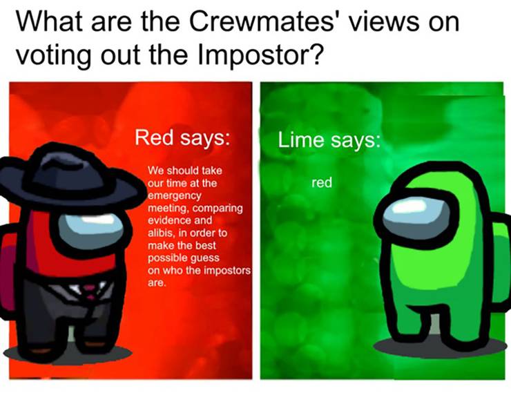 Red And Lime In Among Us