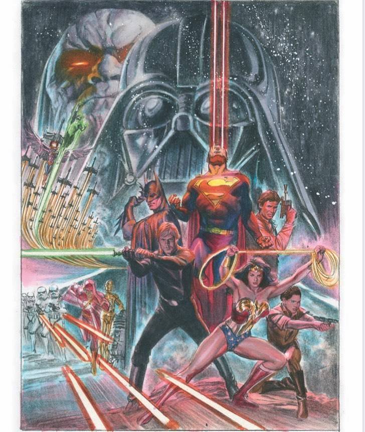 Justice League Vs. Star Wars Concept Art Shows Darth Vader Joining Darkseid