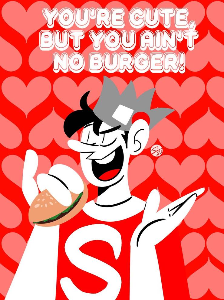Image result for jughead burger valentines card