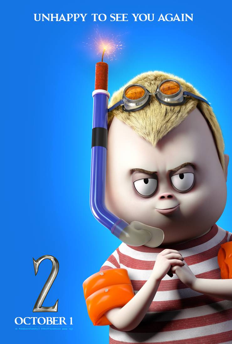 addams family 2 character posters introduce thing s romantic interest