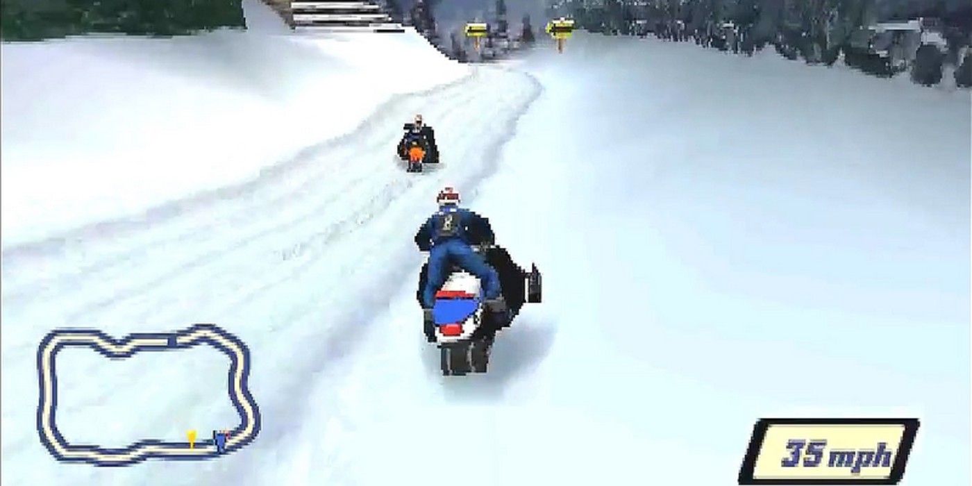 racing on snowmobile games playstation