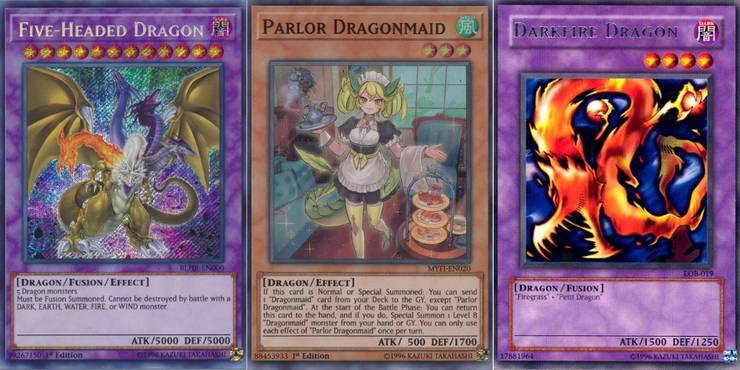 5 headed dragon dragonmaid darkfire dragon Yugioh