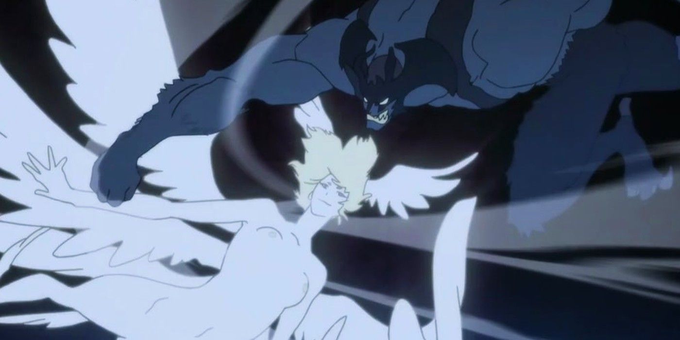 Человек дьявол субтитры. Devilman Crybaby сатана. Devilman Crybaby Асука. Devilman Crybaby ангел. Devilman Люцифер.