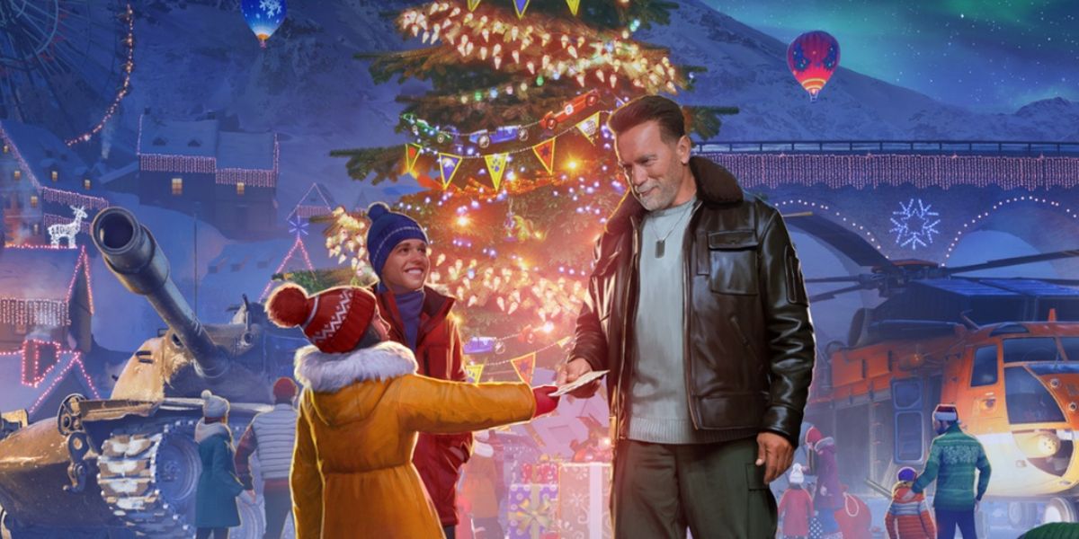 Wargaming World Of Tanks Christmas 2022 Utterly Bizarre World Of Tanks Trailer Has Arnold Schwarzenegger Spreading  Christmas Cheer