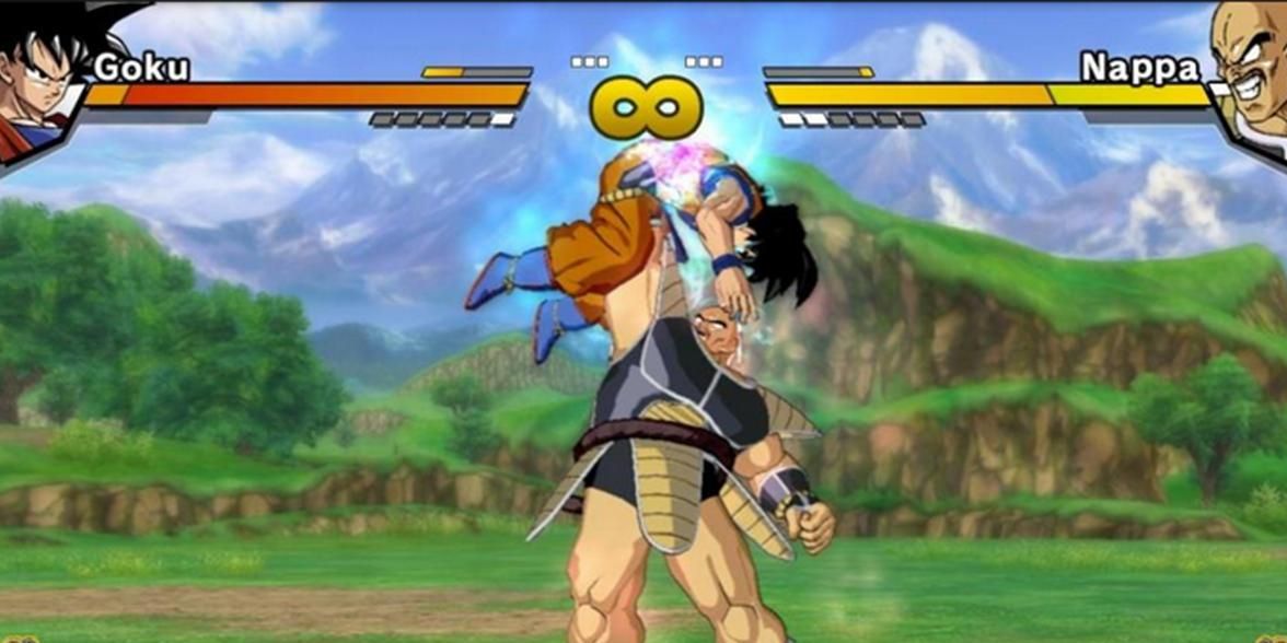 Dragon Ball Z Burst Limit Goku Nappa Fight