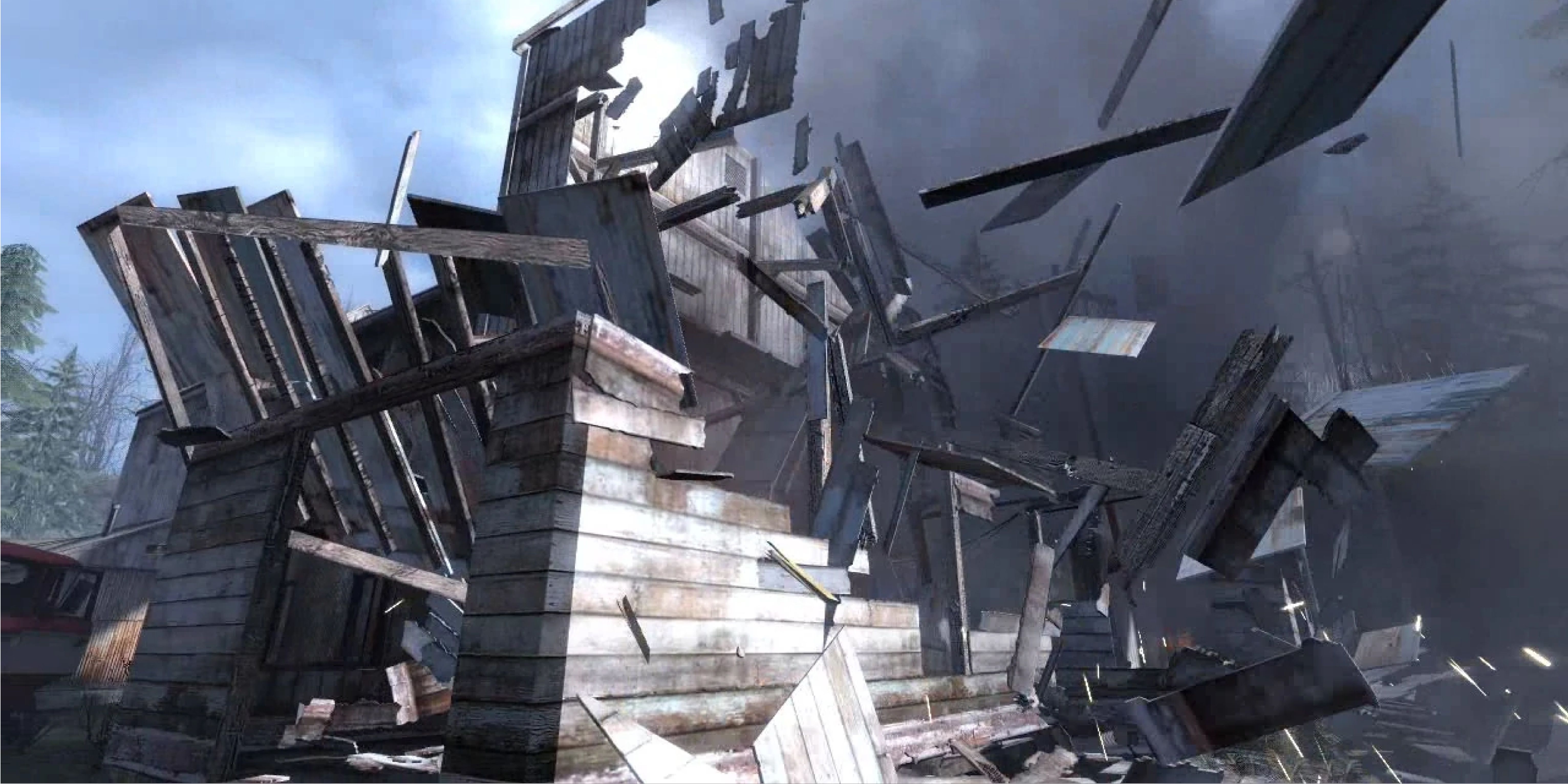 Unreal engine shooter. Халф лайф 2 Лесопилка. Халф лайф 2 разрушенный мост. Игра про разрушение зданий. Half Life 2 Unreal engine 4.