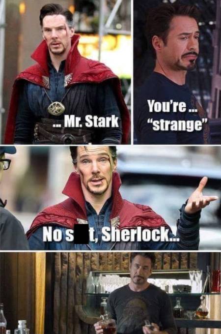 Dr. Strange & Iron Man meme
